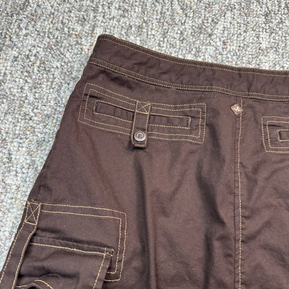 Prana Skirt Womens Small Brown Stretch Drawstring Breathe Cotton Pockets Hiking - Picture 12 of 13